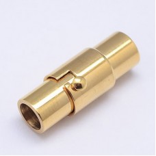 7x17mm (4.5mm ID) Gold 304 Stainless Steel Magnetic Clasps