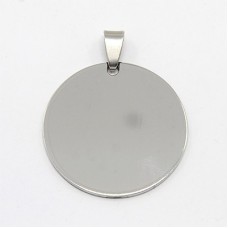 36x43mm 316 Stainless Steel Stamping Pendant w-Bail - Each