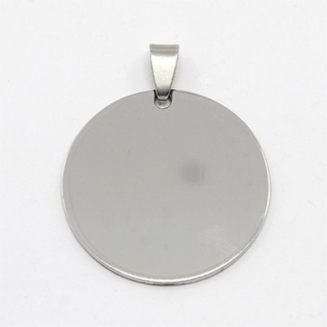 36x43mm 316 Stainless Steel Stamping Pendant w-Bail - Each