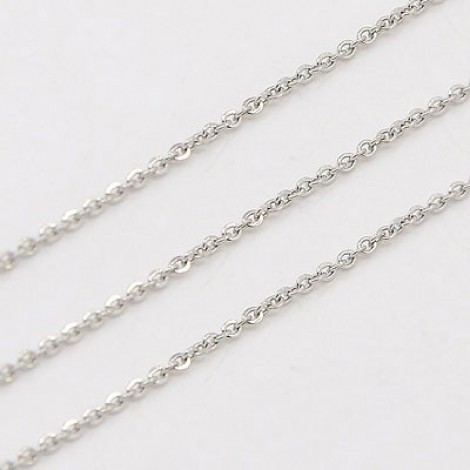 1.5x2mm 316 Stainless Steel Flat Oval Cable Chain