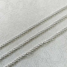 2.5mm Silver Plated 316 High Quality Stainless Steel Curb Chain - 2 metre length