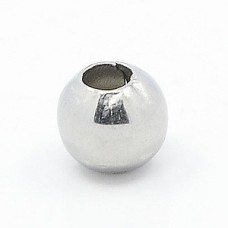 5mm 304 Stainless Steel Round Beads with 2mm hole