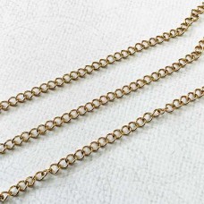3.0mm 18Kt Gold Plated 316 High Quality Stainless Steel Curb Chain - 2 metre length