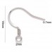18mm 21ga 304 Unplated Stainless Steel Flattened French Earring Hooks - 10 Pair