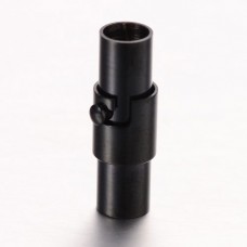 6x17mm (4mm ID) Black 304 Stainless Steel Magnetic Clasp - Each