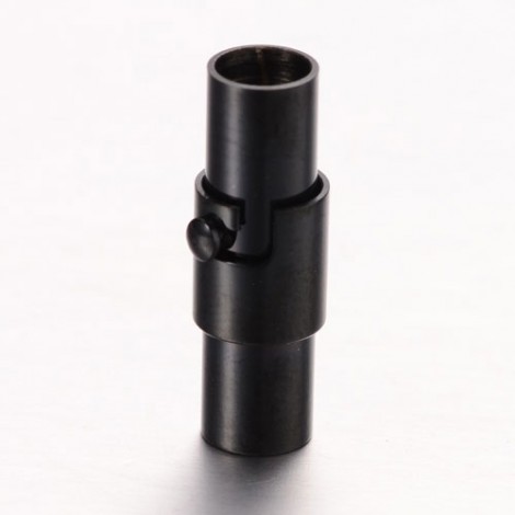 6x17mm (4mm ID) Black 304 Stainless Steel Magnetic Clasp - Each