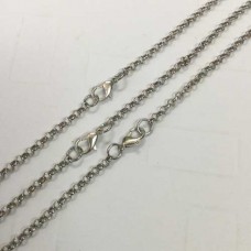24" (61cm) 3mm 304 Stainless Steel Rolo Necklace Chain