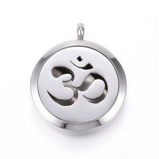 30mm (23mm ID) 316 Stainless Steel Essential Oil Diffuser Floating Locket - Ohm