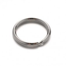 28mm x 2.5mm 304 Stainless Steel Split Ring Keyrings - Pack of 2