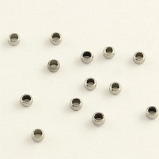 2.5mm (1mm ID) 304 Stainless Steel Crimp Beads