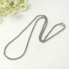 18" 3mm 304 Stainless Steel Rolo Necklace Chain