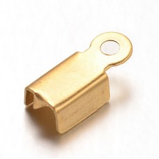 3.5mmID Gold 304 Stainless Steel Cord End Crimps