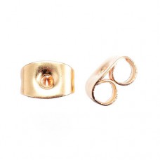 6x4mm 304 High Quality Gold 304 Stainless Steel Earring Clutches