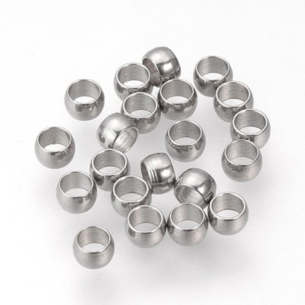 Sterling Silver Crimp Beads 2mm x 3mm (Package of 50 crimp beads)