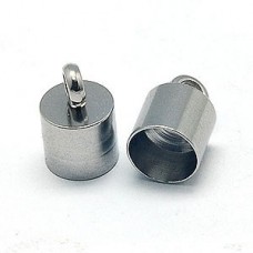 6.5x10mm (6mm ID) 304 Stainless Steel Cord Ends w/Loop