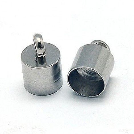 6.5x10mm (6mm ID) 304 Stainless Steel Cord Ends w/Loop