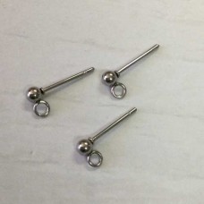 3mm 304 Stainless Steel Ball Posts with Closed Parallel Drop Loop