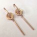12mm ID Rose Gold 304 Stainless Steel Earring Bezel Settings with 25mm drop