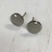 316L Stainless Steel Flat Pad Earposts with 8mm Flat Pad + Hole - Pack of 2 Pair