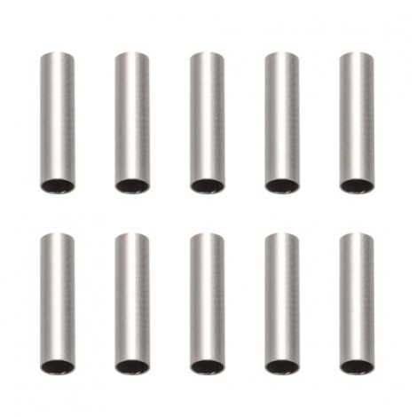 10x2.5mm 304 Stainless Steel Tube Beads with 2mm hole - Pack of 100