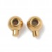 4x3x2.5mm (Hole Size 1mm) Gold Plated 304 Stainless Steel Push Button Crimp Beads - Pack of 10 4x3x2.5mm (Hole Size 1mm) Gold Plated 304 Stainless Steel Push Button Crimp Beads - Pack of 10