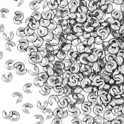 5x4mm 304 Stainless Steel Crimp Covers - Pack of 50