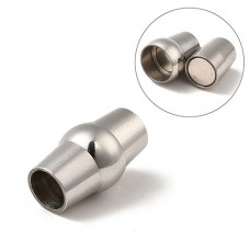 15x8mm (5-6mm ID) 304 Stainless Steel Magnetic Clasp for 5-6mm cord - Each