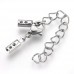 2.5mm ID 304 Stainless Steel Cord Crimp Endcaps, Clasp + Extension Chain