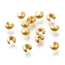 4x3.5mm Gold Colour 304 Stainless Steel Crimp Covers - Pack of 50