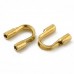 5x4.5x1.2mm (0.7mm ID) Dk Gold Plated 304 Stainless Steel Medium Wire Guardians - Pack of 50