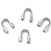 5x4.5x1.2mm (0.7mm ID) Dk Gold Plated 304 Stainless Steel Medium Wire Guardians - Pack of 50