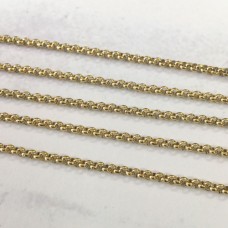 2mm Gold Plated 304 High Quality Stainless Steel Rolo Chain