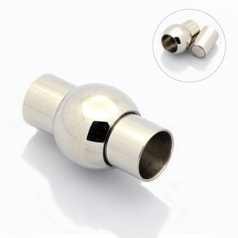 24x13.5mm (8mm ID) 304 Stainless Steel Magnetic Clasp for 8mm cord - Each