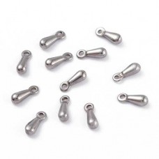 3x6mm Stainless Steel Drop Charms