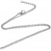 1.6mm 55cm (21.6in) Stainless Steel Cable Necklace Chain with Clasp