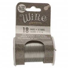 18ga Beadsmith Tarnish Resistant 304 Stainless Steel 3/4 Hard Wire - 10yd (9.1m)