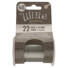 22ga Beadsmith Medium Temper Craft Wire - 304 Stainless Steel - 20yd (18.2m)