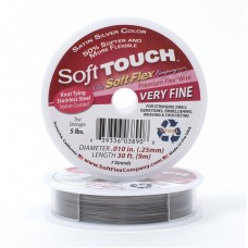 Soft Touch .010" Satin Silver Beading Wire - 30ft (9.1m)