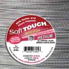Soft Touch .019" Satin Silver Beading Wire - 30ft