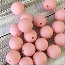 15mm Baby-Safe Silicone Round Beads - Baby Pink