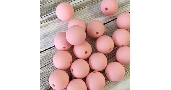 15 mm Chiffon Silicone Beads 5-1,000 (aka Medium Pink, Blush, Rose