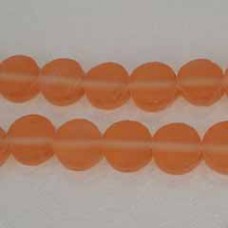 8x3mm Resin Coin Beads - Salmon Pink - Pack of 10