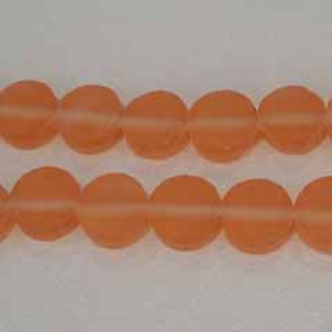 8x3mm Resin Coin Beads - Salmon Pink - Pack of 10