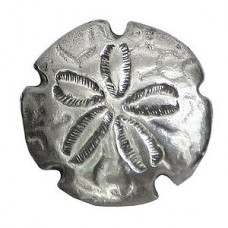 18mm Danforth Sand Dollar Shank Button - Ant Silver - Each