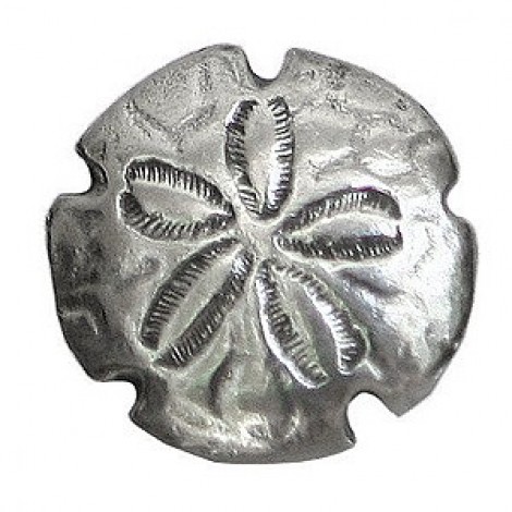 18mm Danforth Sand Dollar Shank Button - Ant Silver