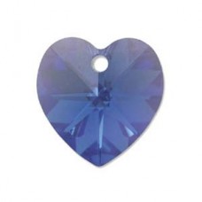 10mm Swarovski Crystal Hearts - Sapphire AB