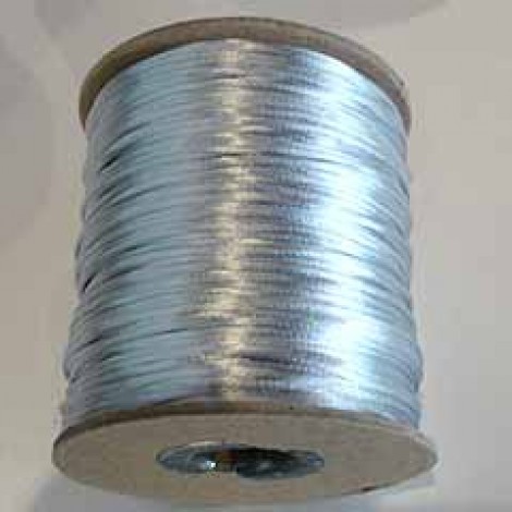 2mm Silver Rat Tail Satin Cord - 5 metres 2mm Silver Rat Tail Satin Cord - 5 metres