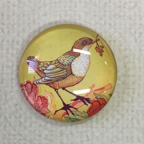 25mm Art Glass Cabochons - Flower Design 1 - Each 25mm Art Glass Cabochons - Flower Design 1 - Each
