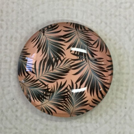 25mm Art Glass Cabochons - Flower Design 4 - Each