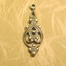 22mm Sterling Plated Silver Drop Charm - Pack of 4